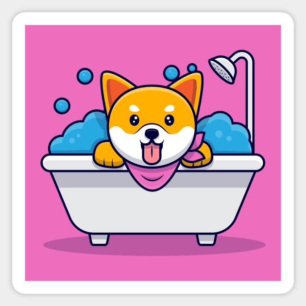 Cute shiba inu Sticker by crocozen